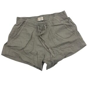 Altar'd State linen blend‎ drawstring waist shorts womens xs khaki green casual